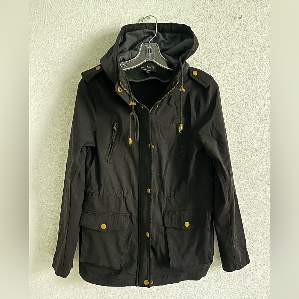 Eden Society Black Military Jacket with Gold Accents